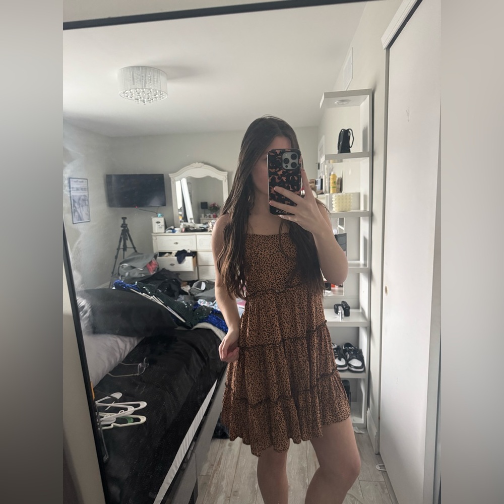Leopard print sundress NEVER WORN